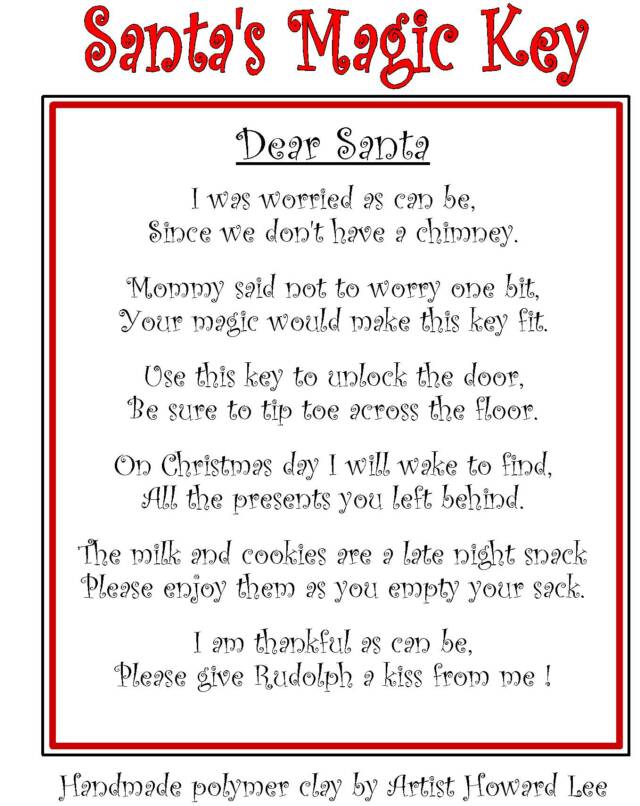 Santa key poem